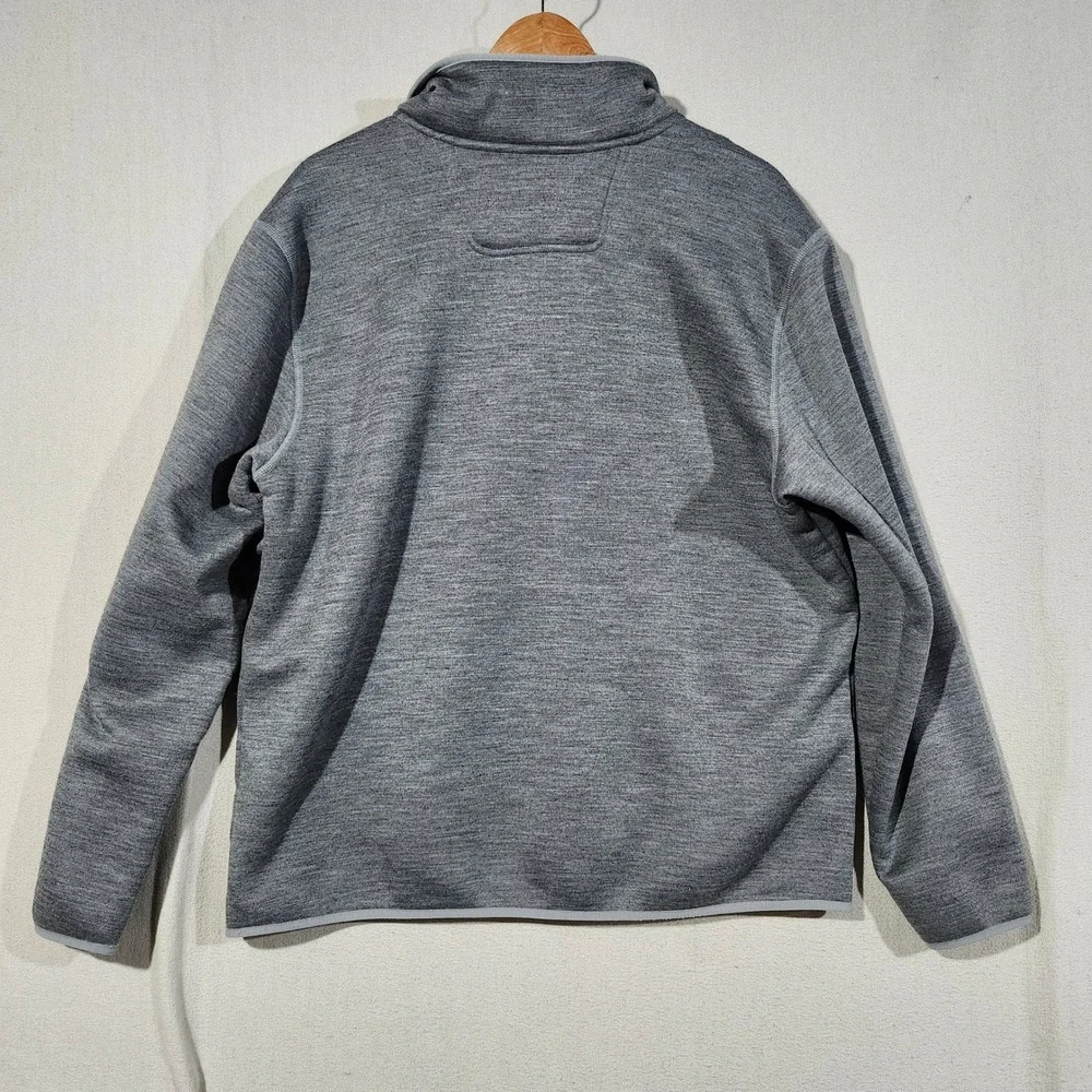 The North Face Mens XL Gray Sherpa Lined Quarter Snap Fleece Pullover Jacket